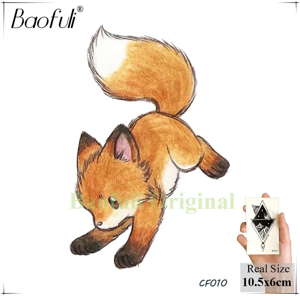 BCF010 BAOFULI, женские черные Временные татуировки, наклейки, лисичка, растение, цветок, перо, Переводные, фальшивые татуировки, геометрические, боди-арт, переводная татуировка - Цвет: BCF010