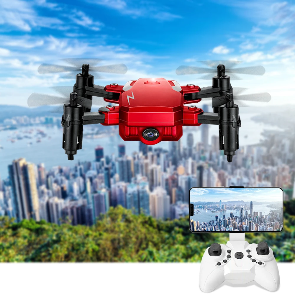 Складной мини Дрон с Wi Fi FPV RC удерживающий высоту один ключ снимается на 360