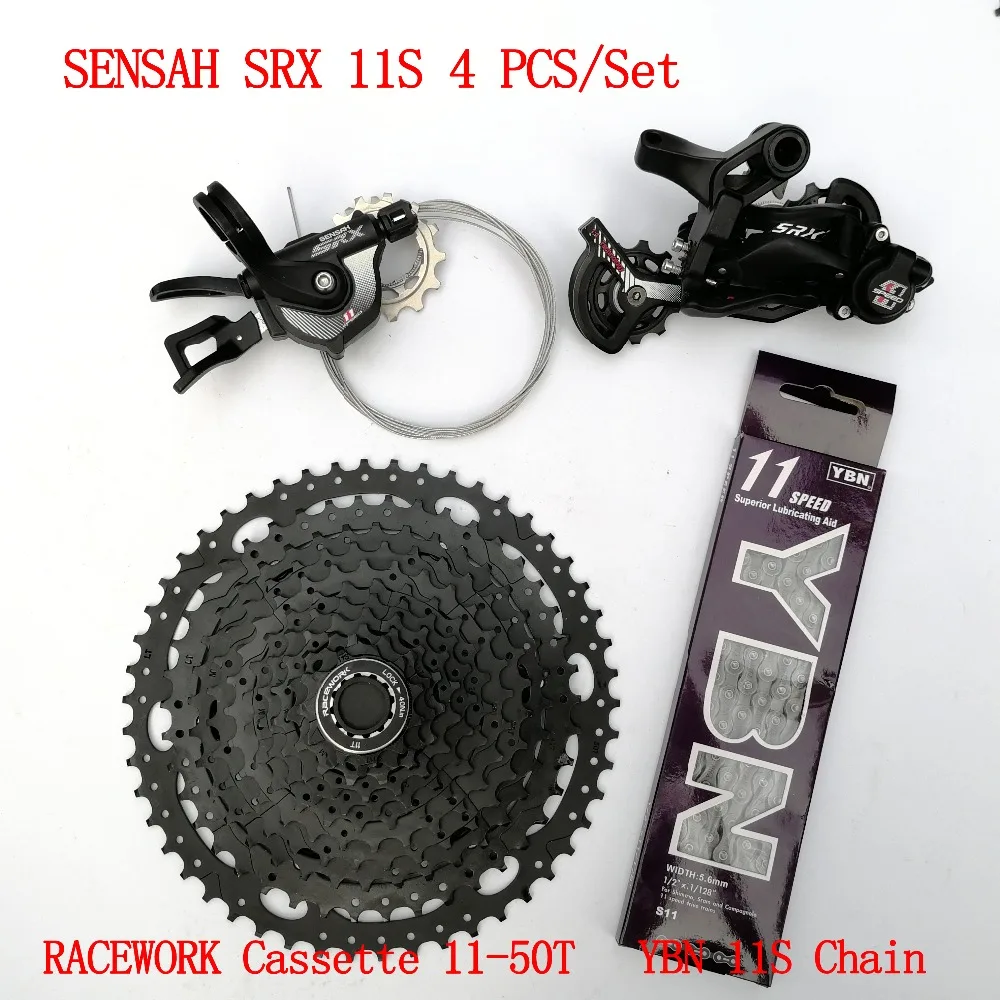 RACEWORK SRX 11 Скорость MTB переключатели список групп Racework 50 T кассета Цепь YBN 4 шт набор