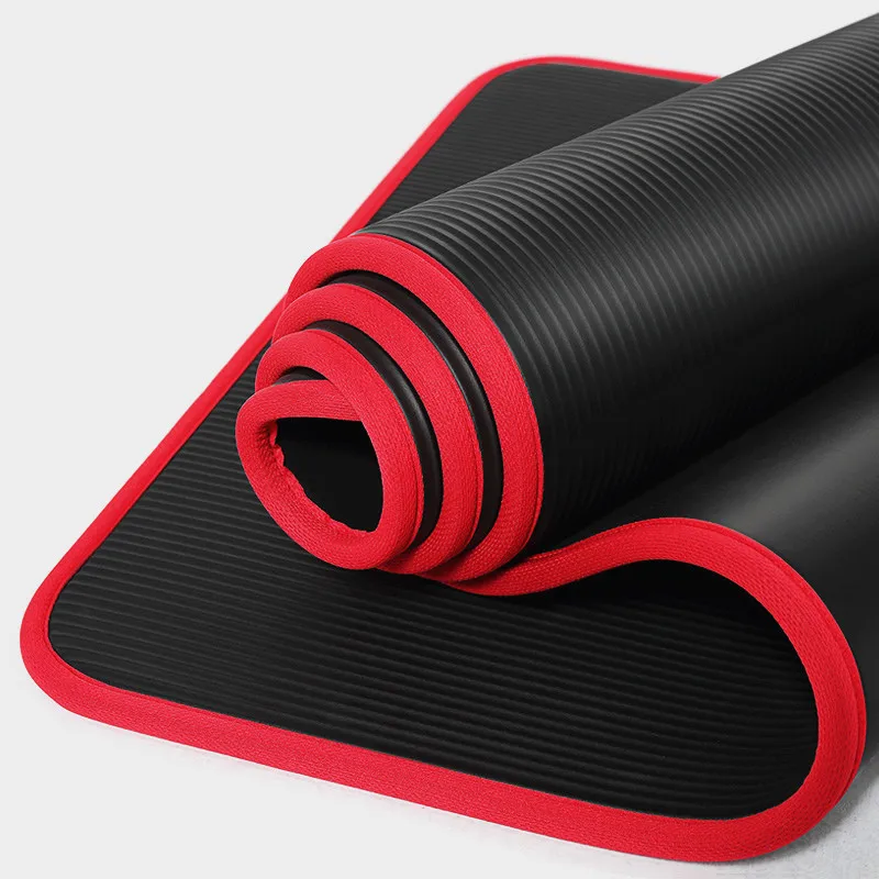Коврик для йоги 10 мм NBR Yogamatte 185*61 см нескользящий коврик упражнений фитнес топ