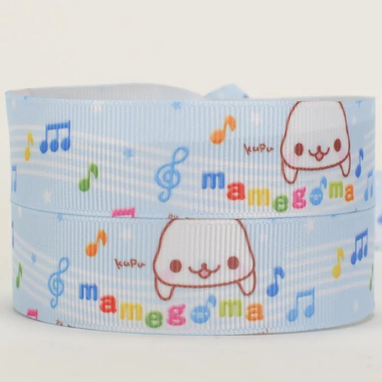 Новинка 50 ярдов живой японский мультфильм мамегома с музыкальным принтом grosgrain