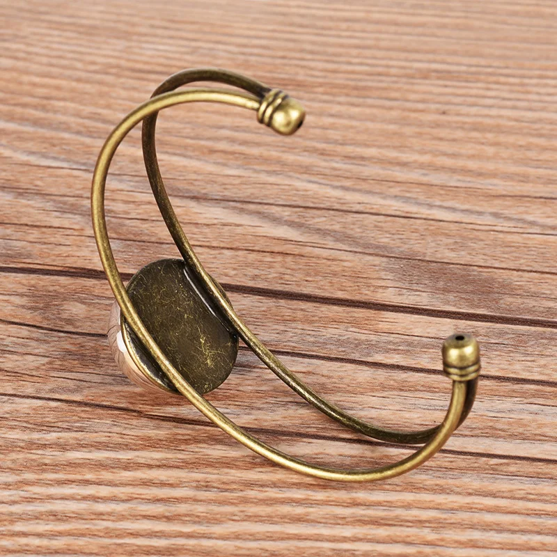Новинка 2017 года Ретро В виде ракушки Стекло браслет Медь Открыть Браслет для Для