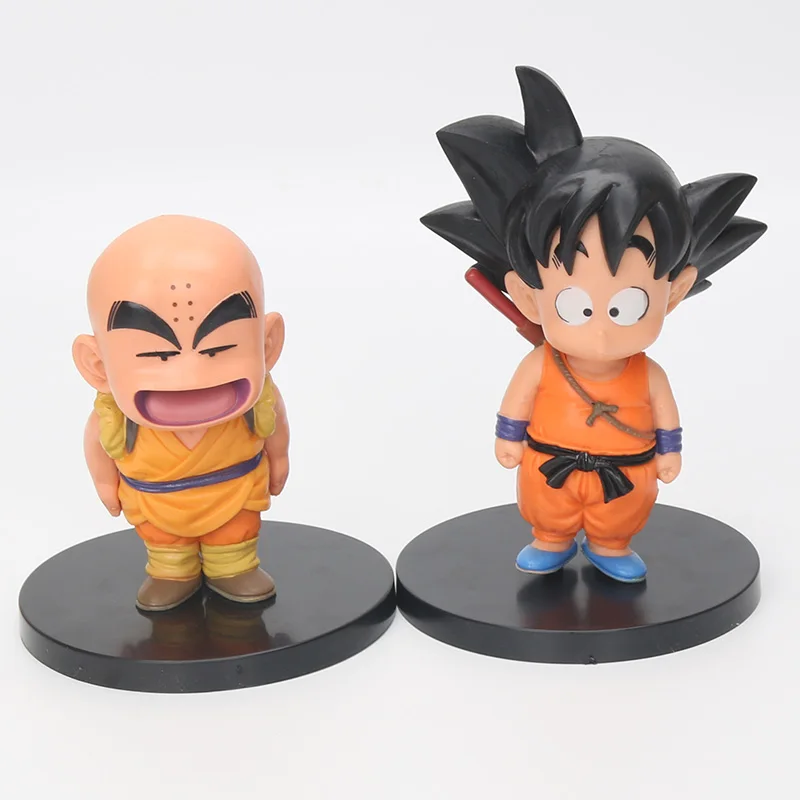 2 шт. Dragon Ball Z Son Goku& Krillin Dragonball saiyan Kuririn фигурки монахов с качающейся головкой держатель телефона украшение автомобиля игрушка