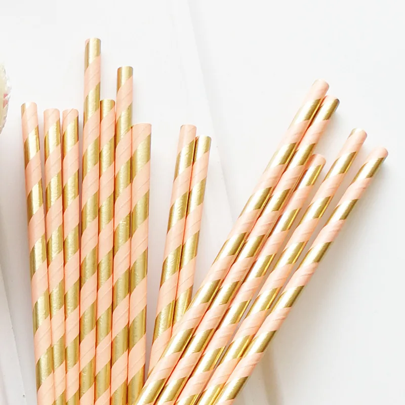 Золотые блокирующие розовые 8 гостей одноразовые золотые вечерние столовые