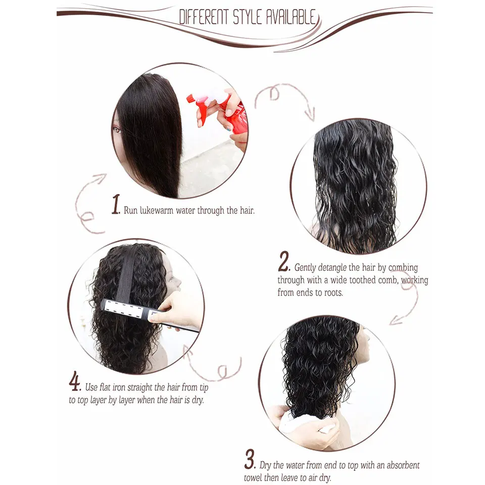 

Styleicon Wet And Wavy Bundles Indian Remy Human Hair Weave 3/4 Bundles Deal Hair Extensions Piano Color P4/27 1B/30 33 99J Hair