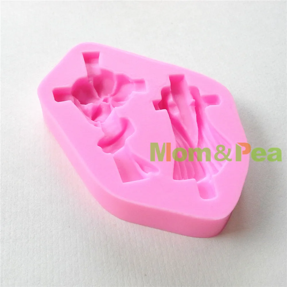 0676 мама и горох бесплатная доставка силиконовая форма в форме Креста украшение