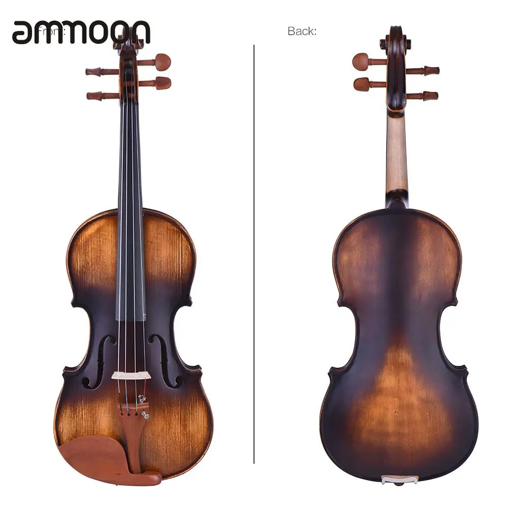 Полноразмерная скрипка ammoon 3/4 4/4 фигурка из матовой и античной ели деревянные