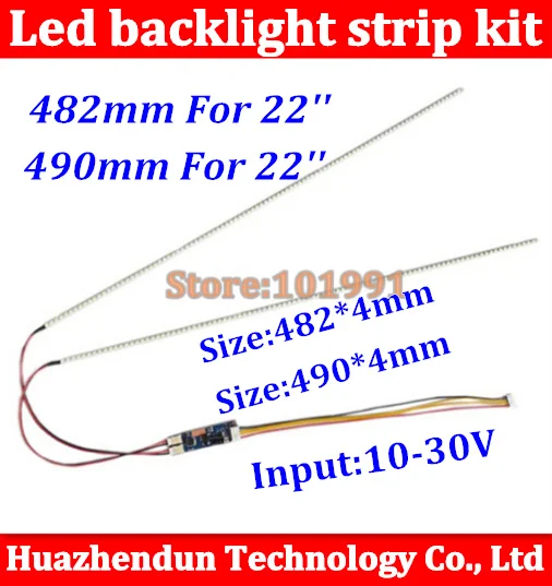 

10pcs 22'' 490mm 10pcs 482mm 22inch Adjustable brightness led backlight strip kit,Update inch LCD ccfl panel to LED backlight