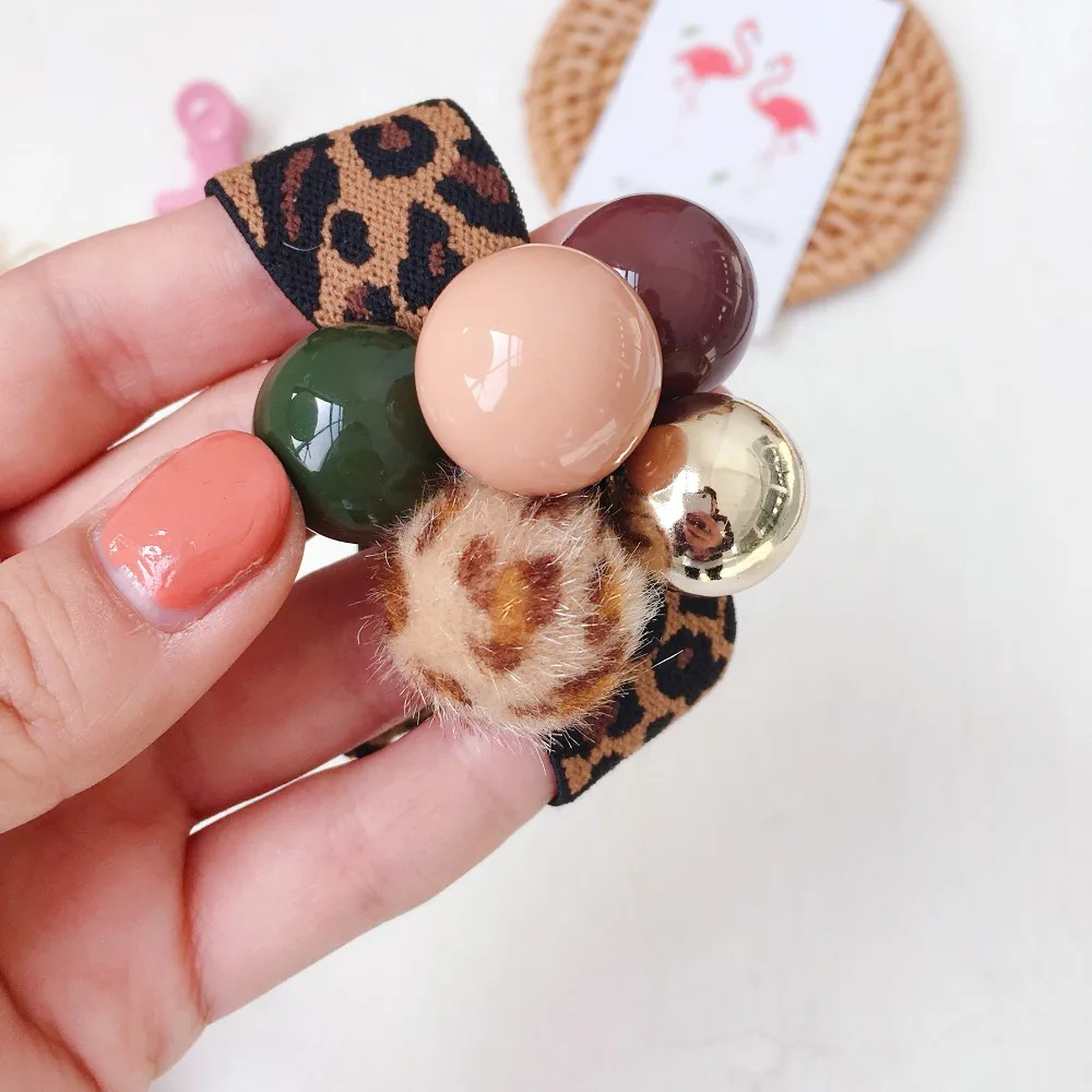 Fashion Pearls Bracelet Good Quality Hair Bands For Women Ponytail Holder Girls Color ball Accessories wholesale |