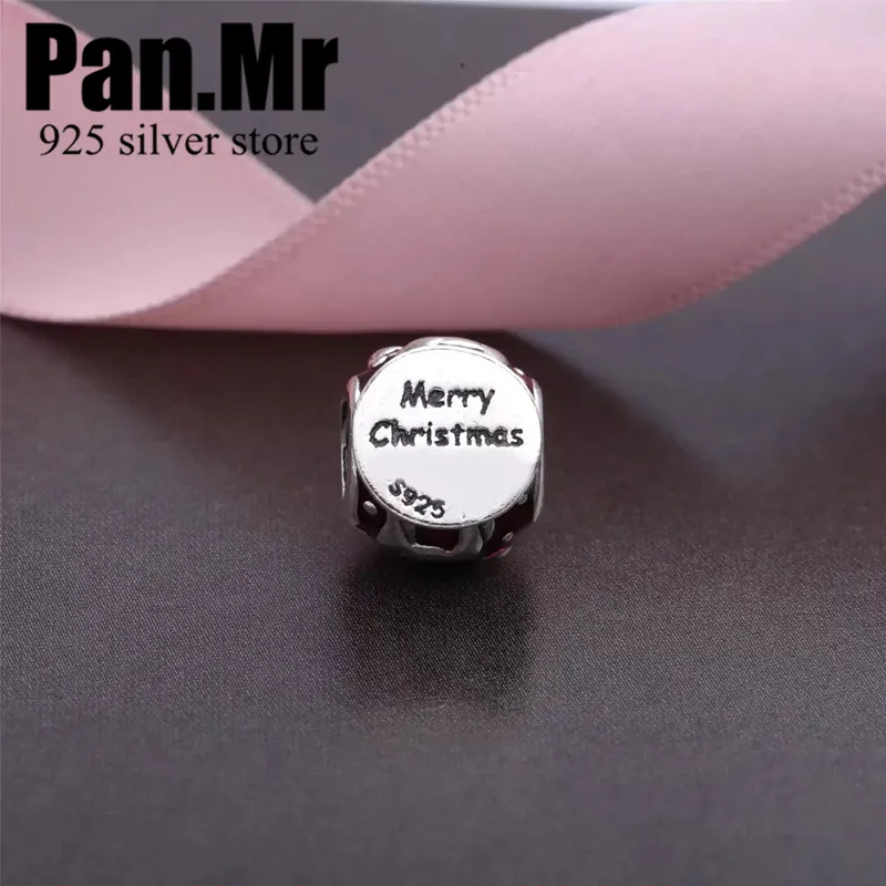 perfect Red Enamel Snow Globe Reindeer charms Beads Fit Bracelet Diy Jewelry 925 Sterling Silver Bead Charm | Украшения и