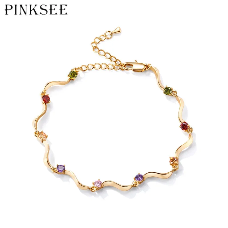 Pinksee новые модные женские туфли Jewelry Ножные браслеты кристалл очарование