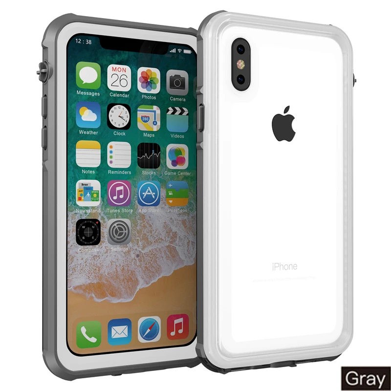 100% водонепроницаемый чехол для iPhone X XS ударопрочный плавания и дайвинга открытый