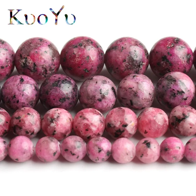 Бусины Из Натурального Красного точечного камня круглые бусины-разделители 15