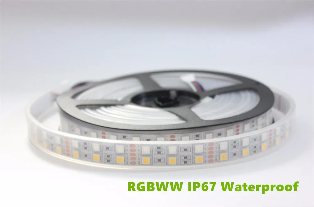 5 м Двухрядные IP20/IP67 Водонепроницаемый 5050 SMD RGBW(RGB+ белый) RGBWW(RGB+ теплый белый) гибкий светодиодный полоски DC12V 5 м 120 светодиодный/М 600 светодиодный s