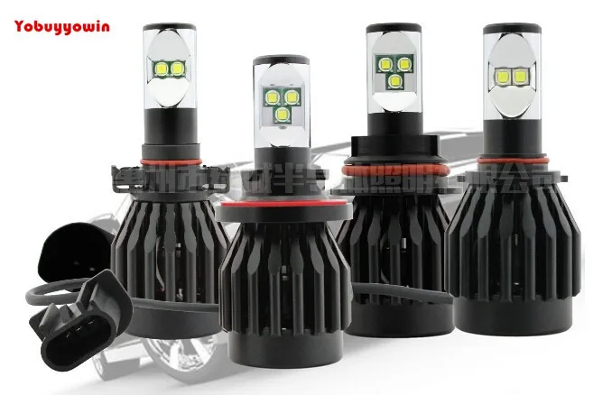 2 шт. все в одном Canbus Cree чипы 80 Вт 8000Lms H13/9008 6000K белый двойной пучок дальний/Ближний
