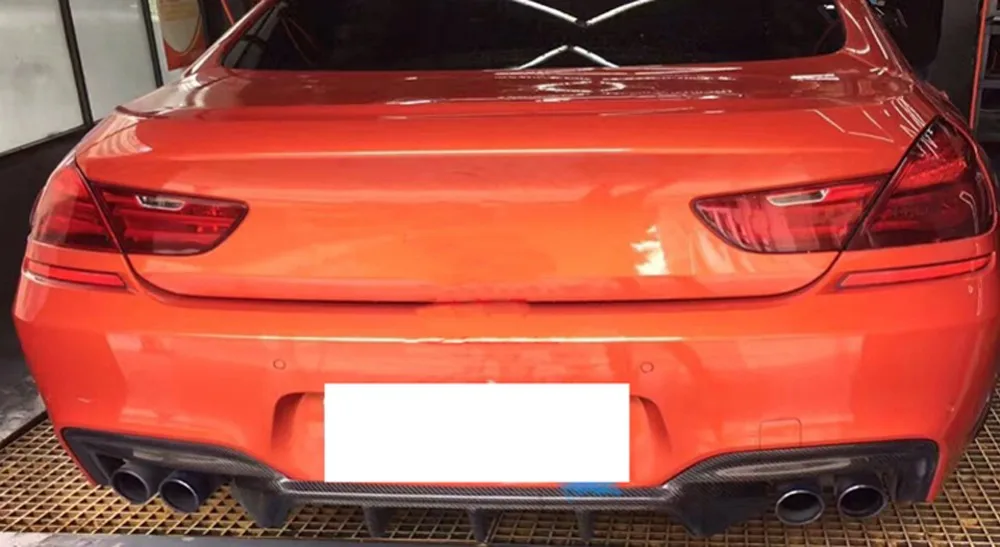 Углеродное волокно задний диффузор черная отделка бампер наборы для BMW F06 F12 F13