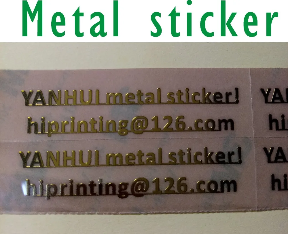 email metal sticker label custom