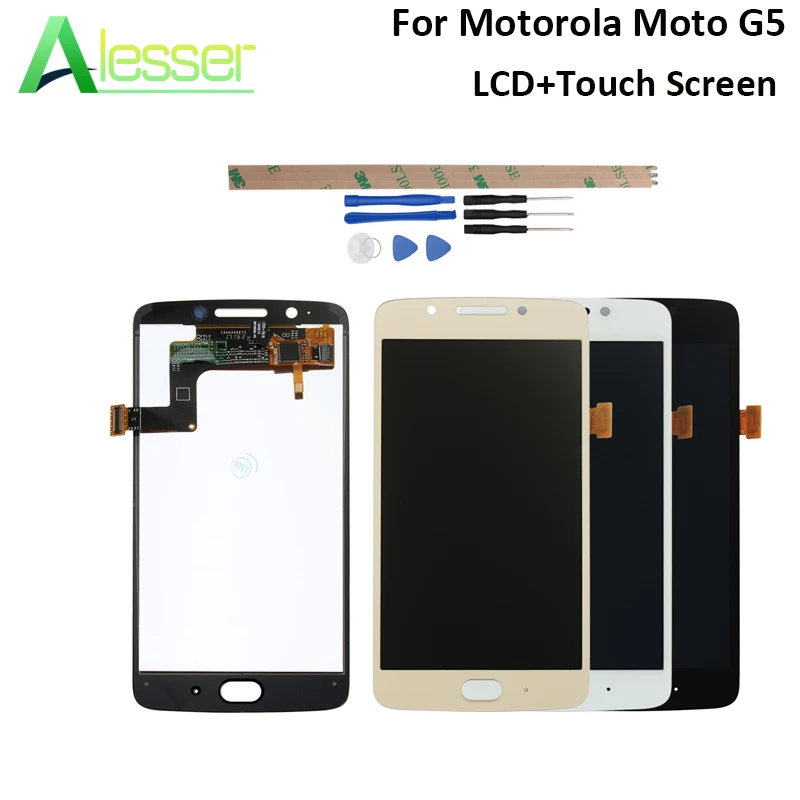 ЖК дисплей Alesser для Motorola Moto G5 дигитайзер сенсорного экрана XT1672 XT1676 +