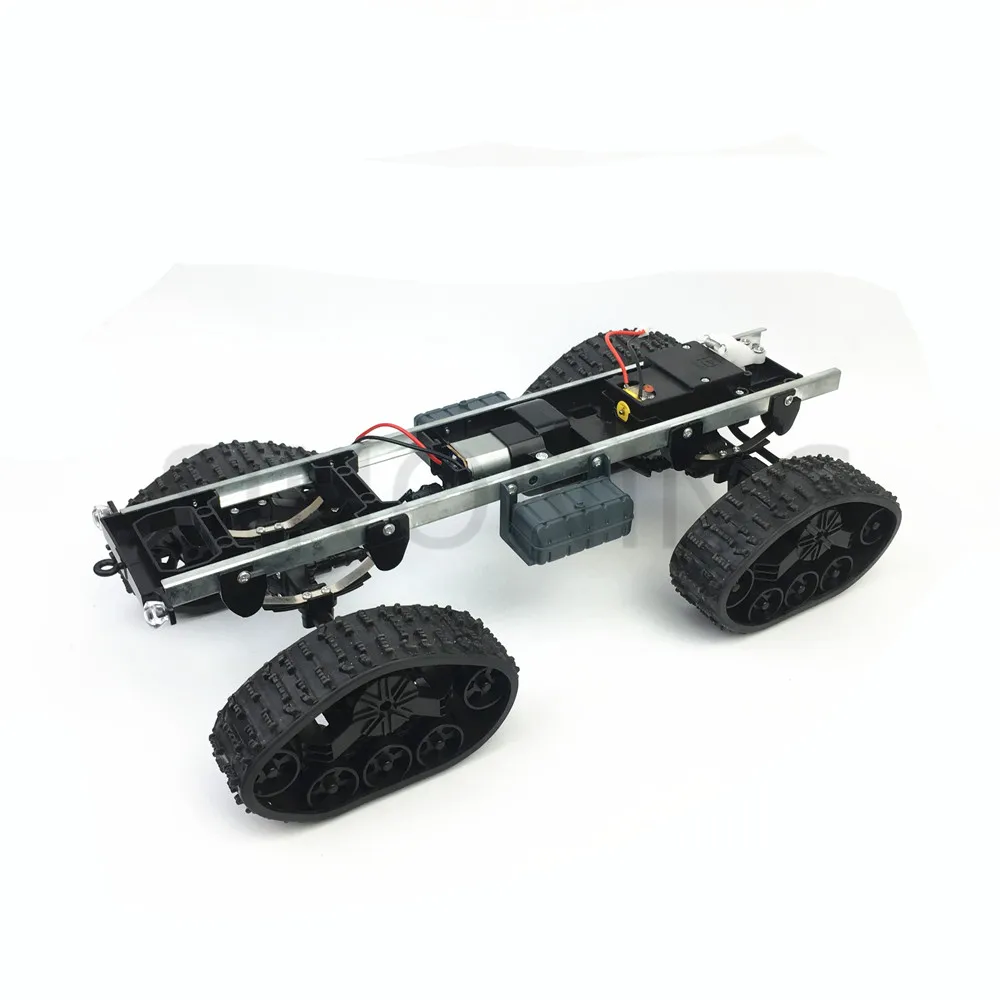 Вездеходный резиновый гусеничный робот шасси военный грузовик 4WD скалолазание DIY