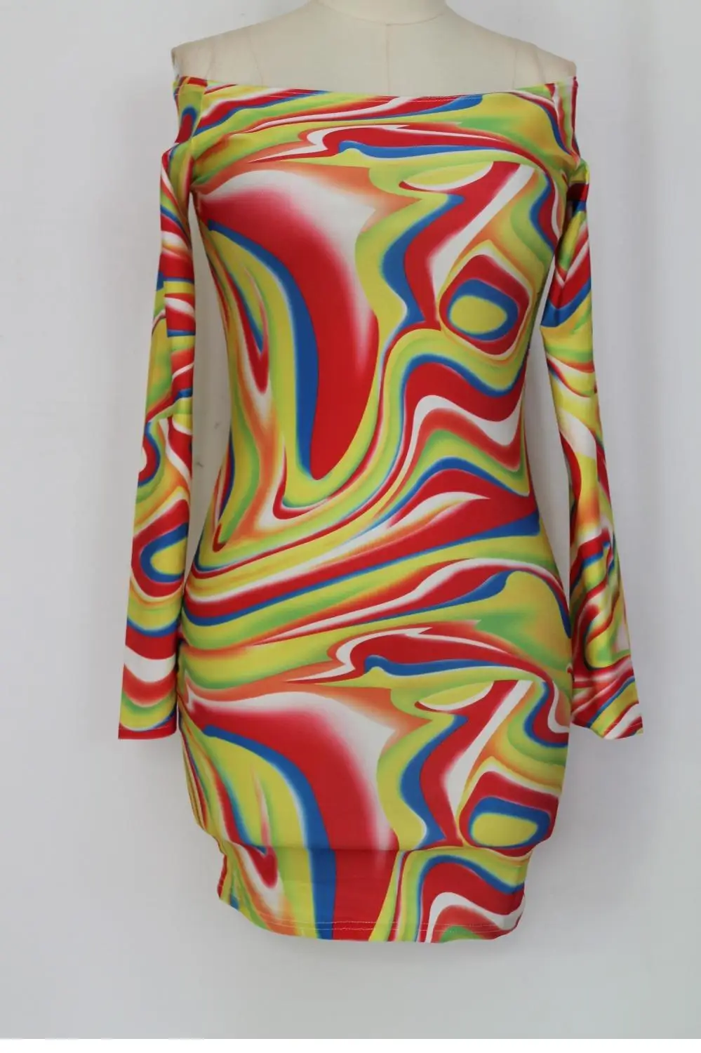 roupas femininas vestidos Dazzling Hawaiian Lava Print Dress brand tire long sleeve printed women dresses 15540510 | Женская одежда