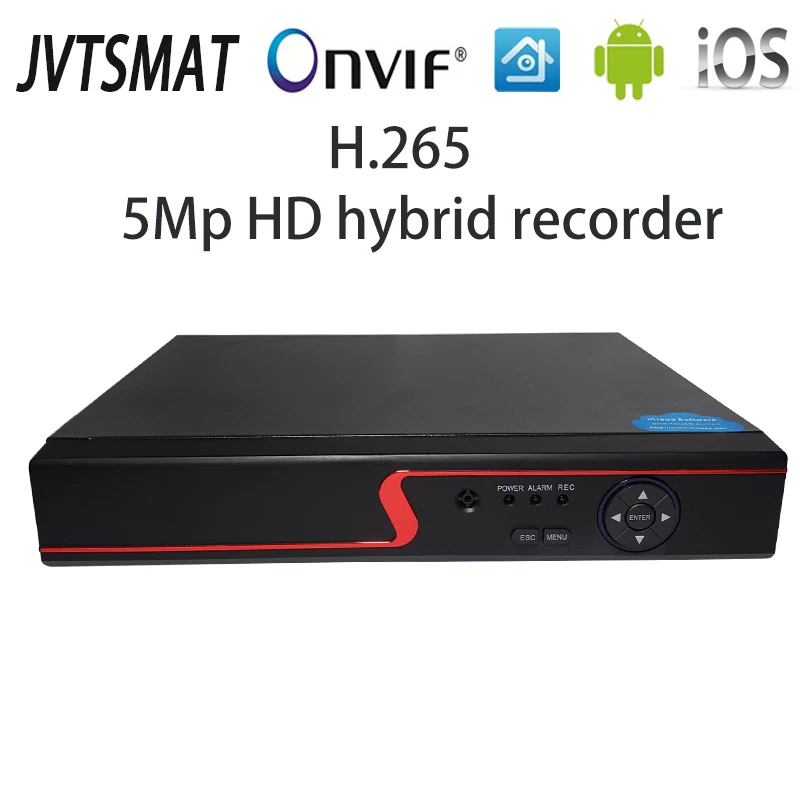 Jvtsmart AHD DVR 4 канала 8 каналов H.265 5mp n 4mp гибридный видеорегистратор CCTV CVI TVI