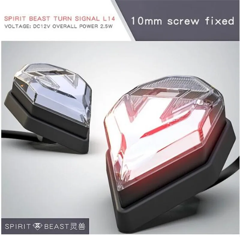 SPIRIT BEAST CB190 мотоциклы выделяют предупреждающие огни 12 В Водонепроницаемые огни Светодиодный фонарь для мотокросса модифицированные аксессуары для укладки - Цвет: Красный