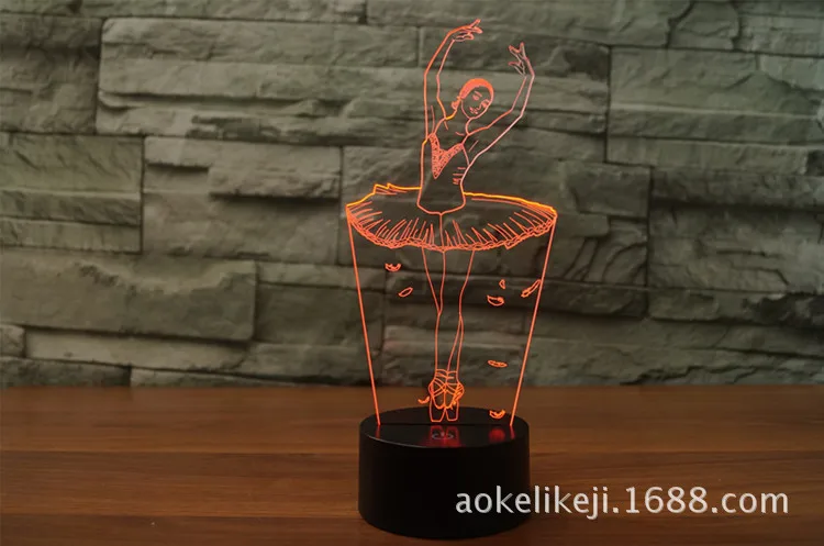 Новинка импортные товары балерины 3D огни красочные сенсорные светодиодные