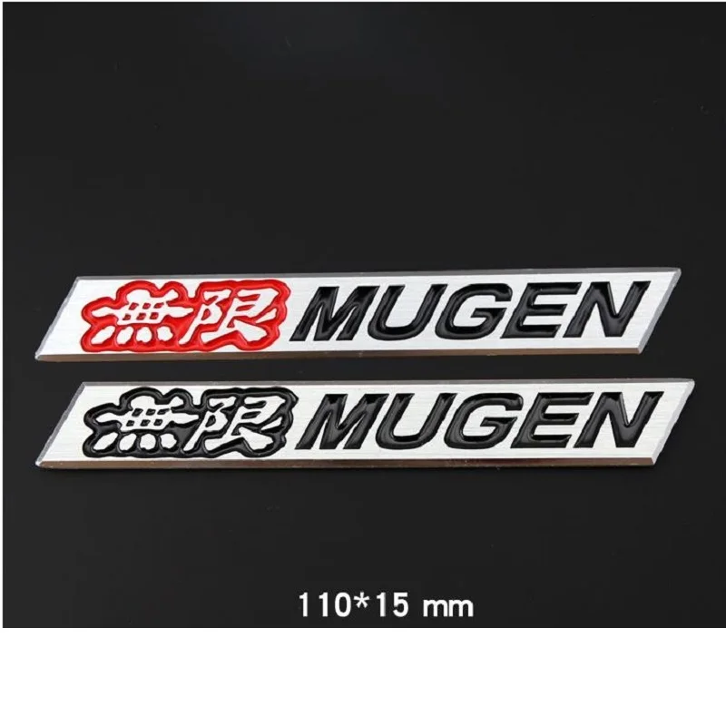 3D алюминиевые детали логотип Mugen Chrome задний значок стикер для багажника Стайлинг