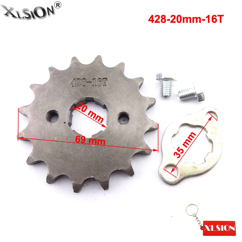 XLSION Aftermarket 428 16 Зуб 20 мм передняя Звездочка для двигателя Lifan YX Loncin Zongshen Orion Apollo Pit Dirt