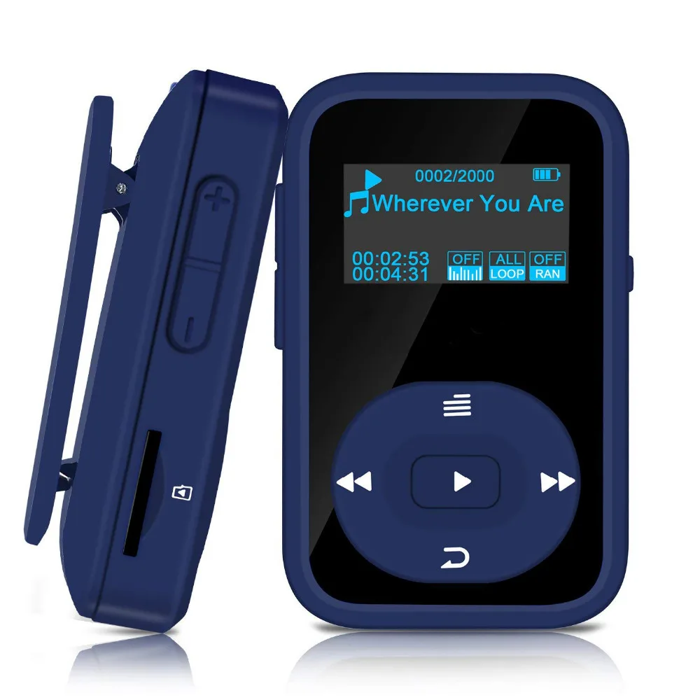 Спортивный MP3-плеер с Bluetooth 8 Гб без потерь Музыкальный плеер с рекордером, fm-радио, поддержкой электронных книг TF карта 64 Гб X26
