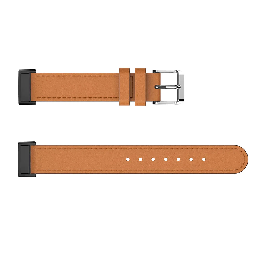 Замена для Fitbit Charge 3 полосы кожаный ремешок Сменные Смарт-часы для фитнеса с Нержавеющая оправа Charge 3