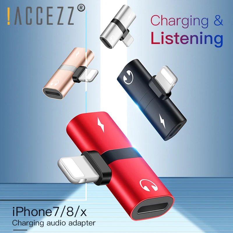 ! 2 в 1 переходник для iphone 7 8 Plus X XS MAX XR IOS 10 11 12|Переходники и адаптеры| |