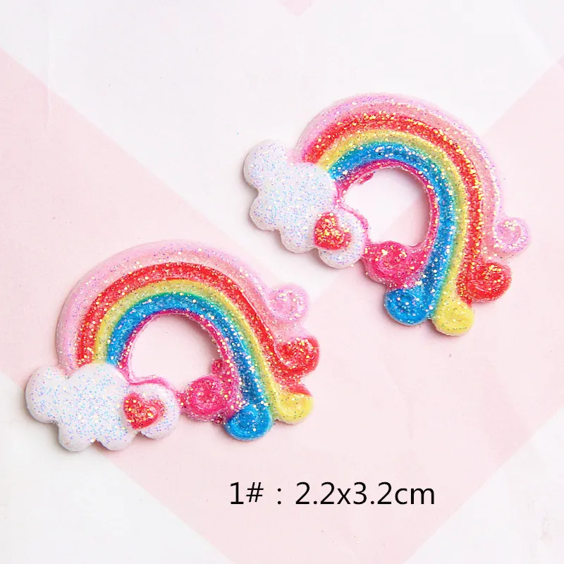 20 шт. блеск мультфильм Единорог смолы DIY украшения декоративные принадлежности украшение для скрапбукинга плоский ремесла материалы