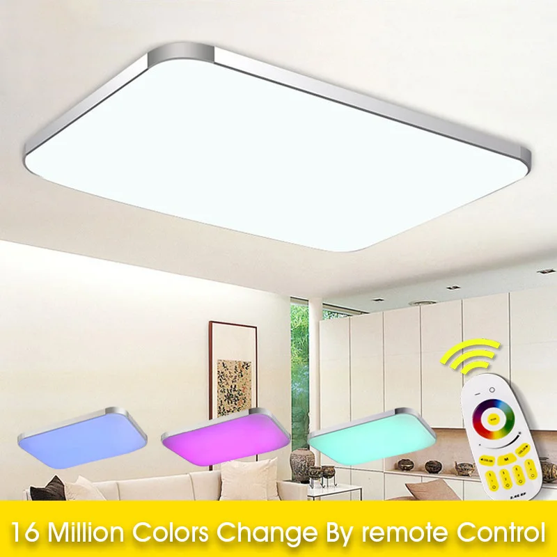 Топ Мода Abajur семь цветов спектра пластина потолочный светильник Rgb+ холодный белый+ теплый умный светодиодный светильник/для гостиной