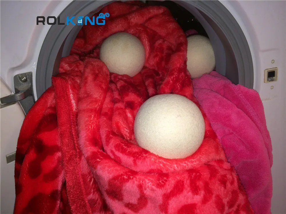 3 шт. с тканевой сумкой удобный для стирки овечья шерсть войлочные сушилки шары |