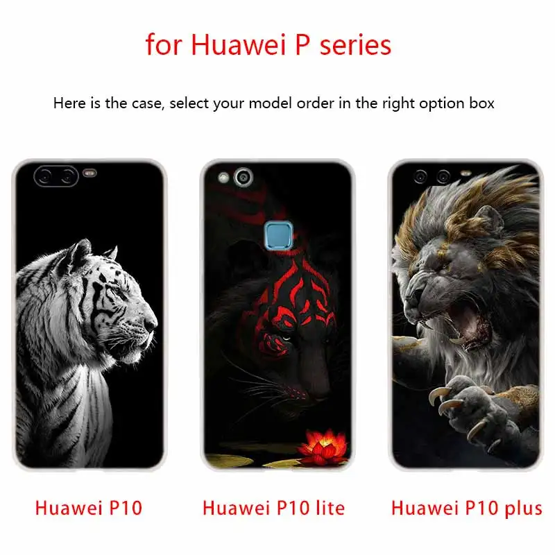 Свирепый тигр лев чехол для телефона Huawei P40 P9 P10 P20 P30 Lite Pro P Smart 2019 мягкий | Мобильные