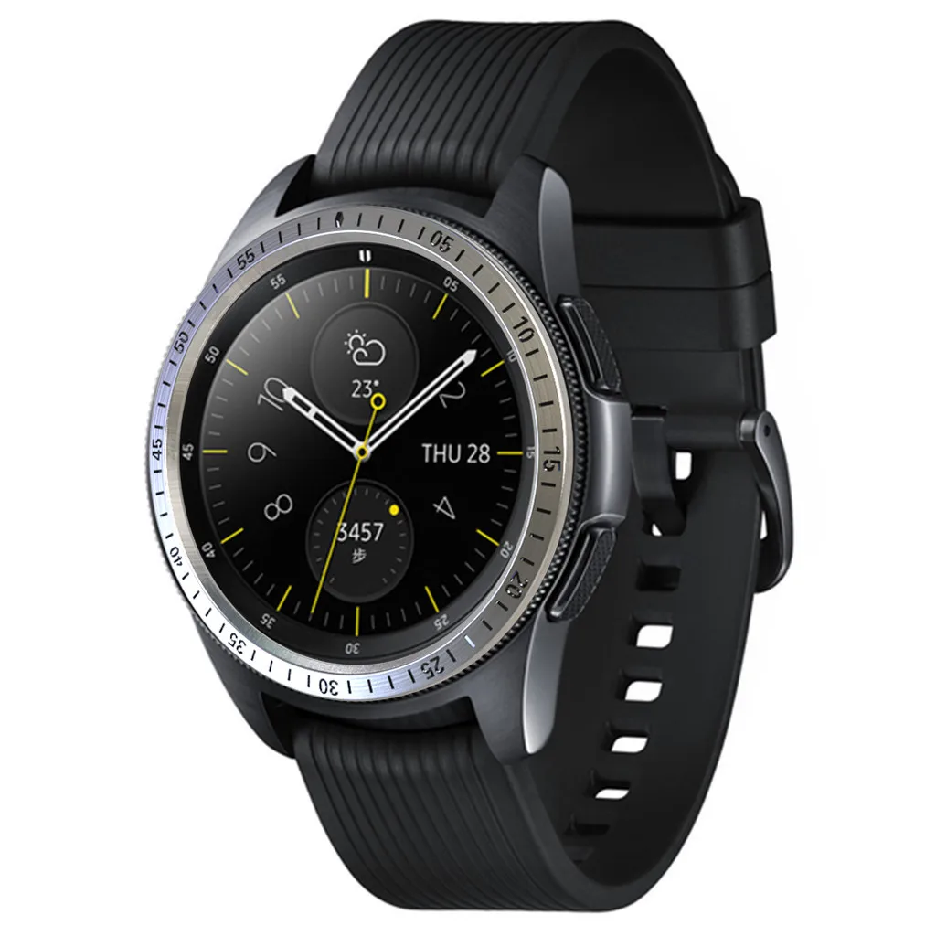 42 мм smart watch крышка кольцо для samsung Galaxy часы для samsung Шестерни S3 42 мм, драгоценный камень кольцо клеющаяся крышка с защитой от царапин из металла# y4