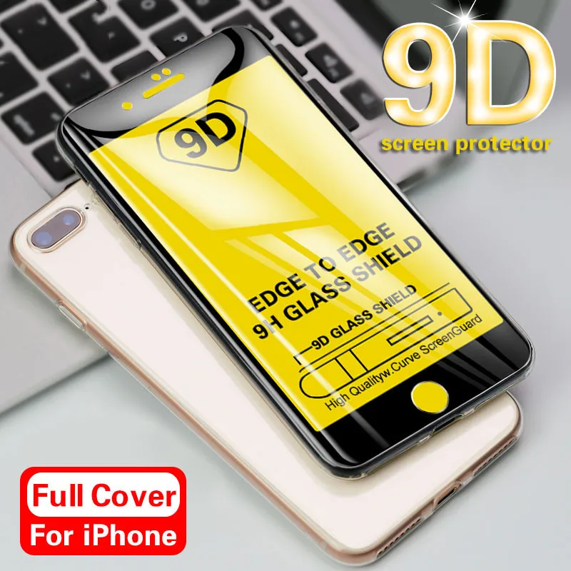 100 шт. DHL Для iphone XS Max XR X закаленное защитное стекло 9D полное покрытие Защита экрана