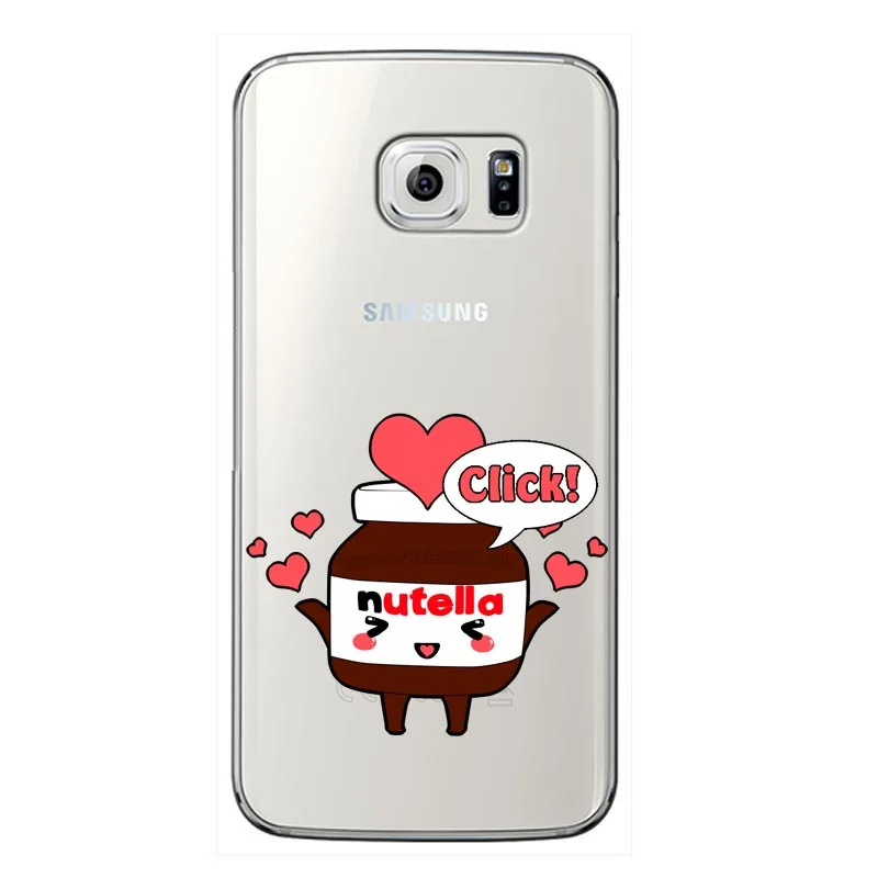 Модный чехол для телефона I Love Kawaii nutella мягкий силиконовый Samsung Galaxy A30 A50 A7 A8 2018 PLUS J6