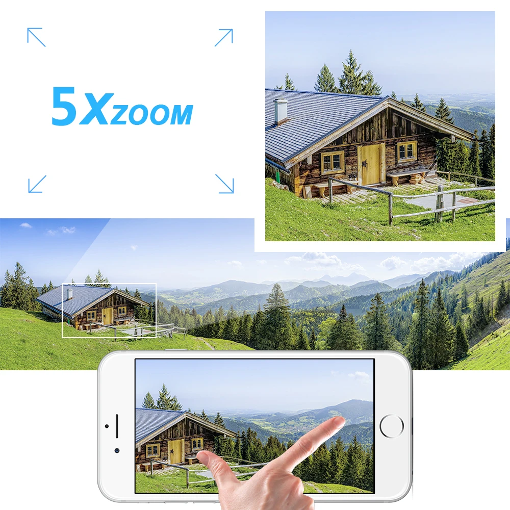 2MP 1080 P Скорость купол Wifi IP Камера открытый 5X PTZ Беспроводной Мини безопасности