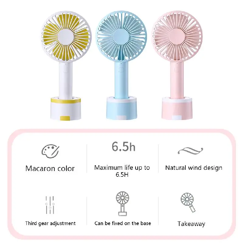 

Portable USB Rechargeable Phone Holder Bracket Fan Air Cooler Mini Desk Fans