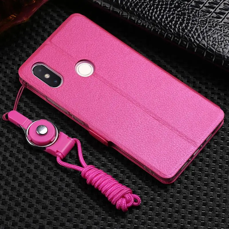 Кожаный чехол-книжка PDGB для Xiaomi Mi 8 Lite Youth Redmi 7A Global Redmi Note 7 Pro, Классический мягкий чехол-книжка с двойным окошком для просмотра