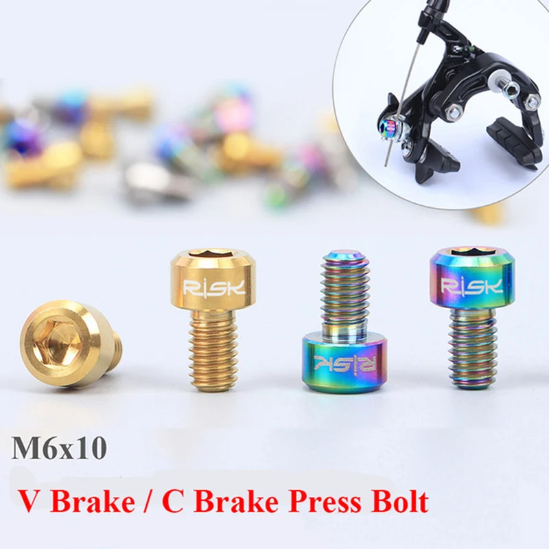 2 шт. M6x10mm ультра светильник titanium сплава винты v тормозная колодка и c Тормозной