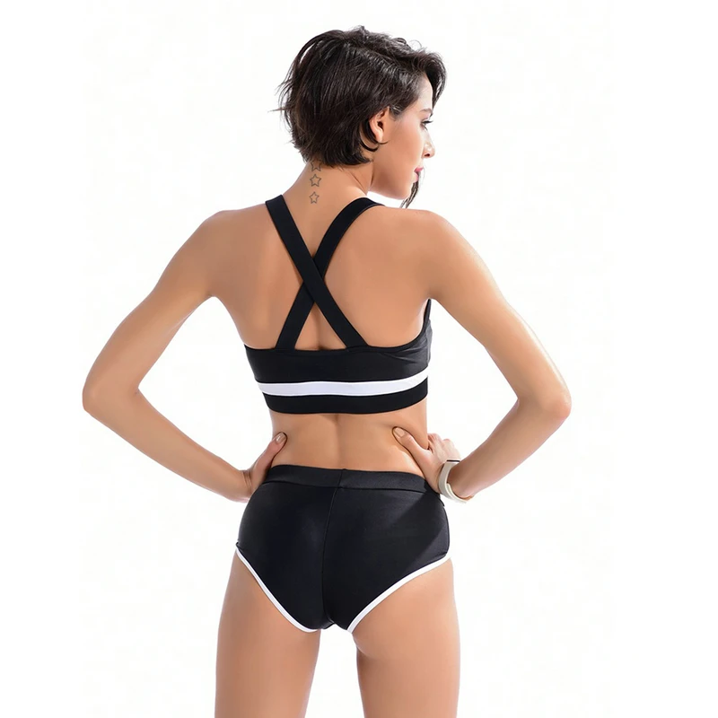 Женский купальный костюм танкини комплект из двух предметов пляжный спортивный