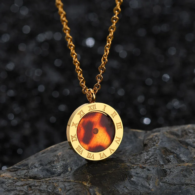 ELSEMODE модные роскошные золотые римскими цифрами длинное ожерелье кулон для