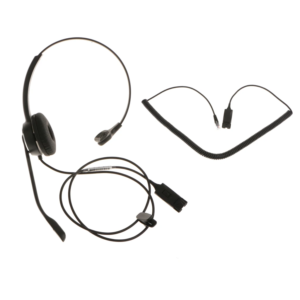 QD RJ9 Проводная гарнитура с шумоподавлением для стационарных телефонов|headset noise