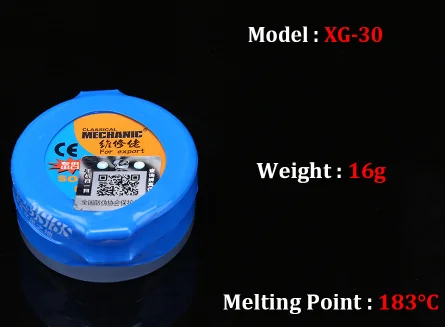 XG-30 20g Паяльная паста Флюс XG-80/50/30/40/Z40 припой оловянный Sn63/Pb67 для мобильного телефона паяльник монтажная плата ремонт - Цвет: XG-30 20g