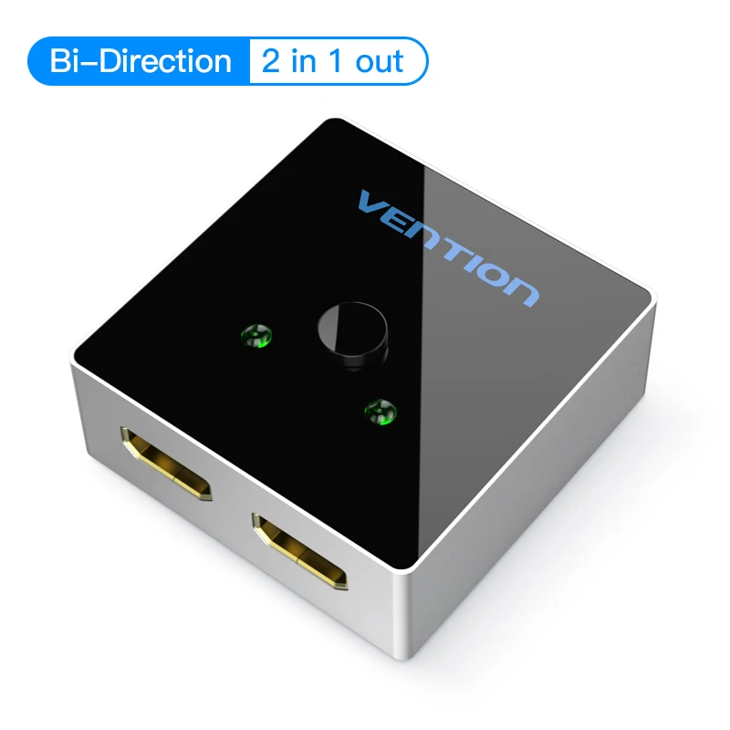 Серый Vention HDMI Разветвитель переключатель HDMI 2,0 4K двухнаправленный коммутатор 1x2/2x1 адаптер 2 в 1 конвертер для PS3/4 ТВ коробка DVD дисплей - Цвет: Серый