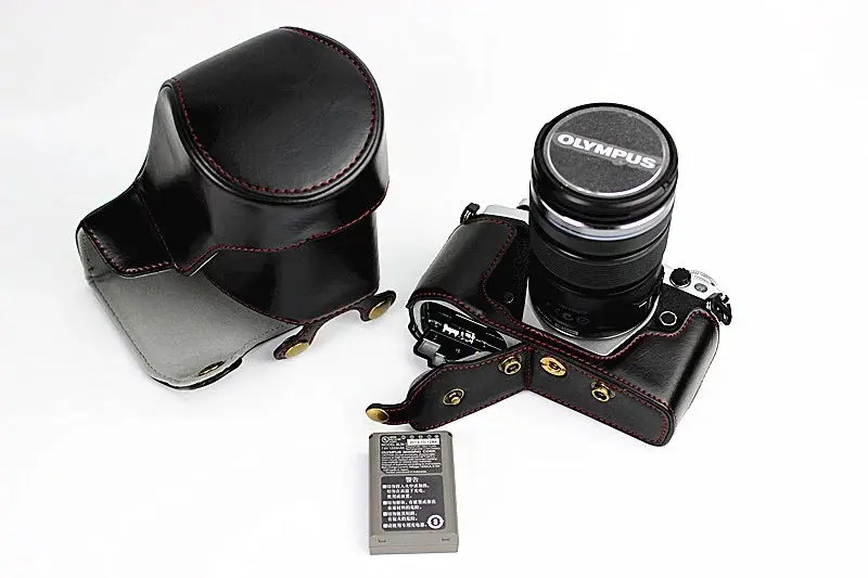 Роскошный чехол для видеокамеры из искусственной кожи для Olympus EM5 II OM-D EM5 Mark II EM5II, чехол для камеры с открытым аккумулятором