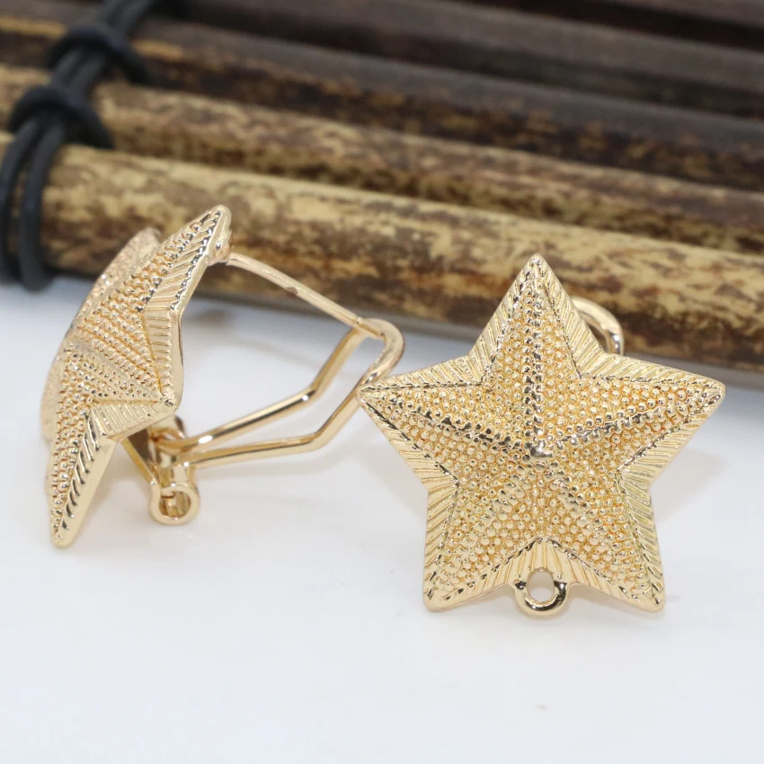 Новое поступление 22 мм серьги-гвоздики со звездой высокое качество матовый